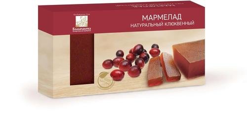 Мармелад пластовый 210г клюквенный в Людинове