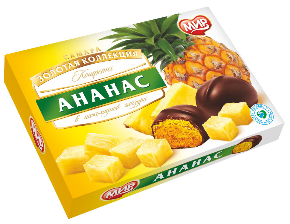 КФ МИР Ананас в шоколадной глазури 160г в Людинове