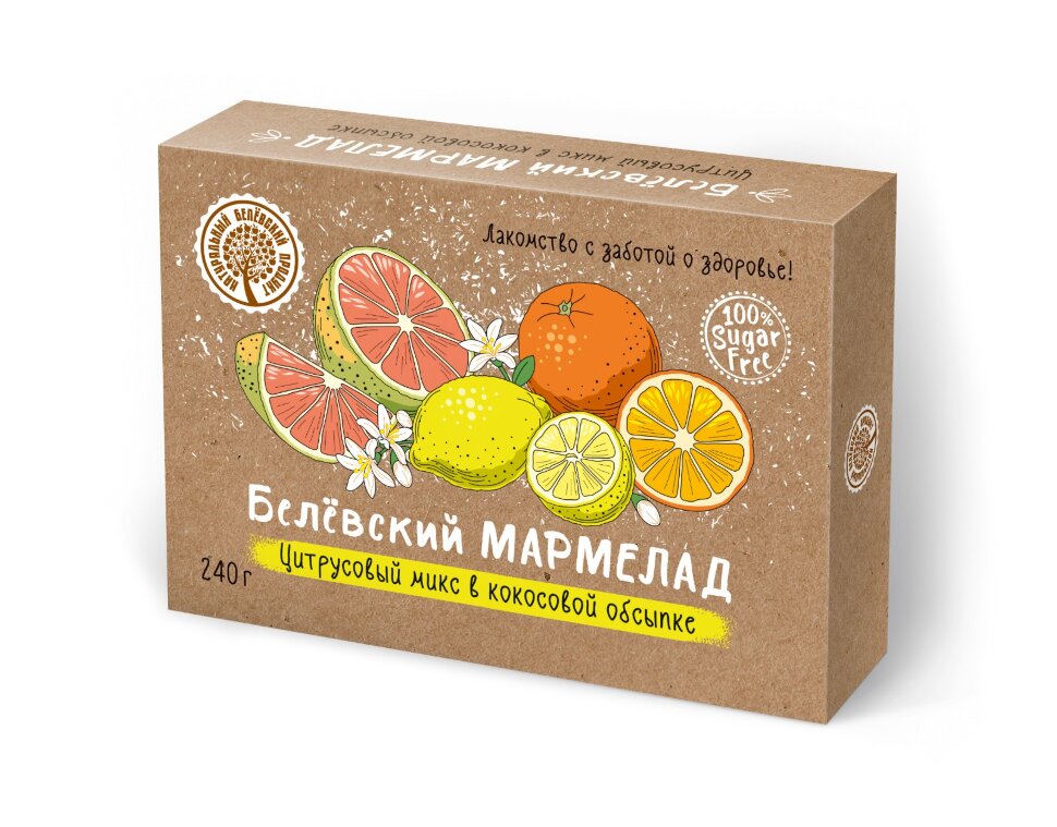  Мармелад белевский на фруктозе 240г "Цитрусовый микс" в Людинове