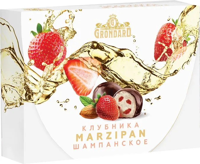  TM Grondard       (10185) Конфеты глазированные Марципановые Клубника и Шампанское, 98г в Людинове